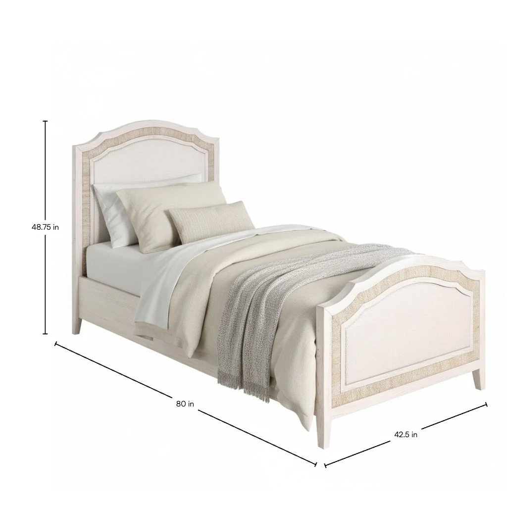 Grand Bermuda Classic Twin Bed - Whitewash - Image 2