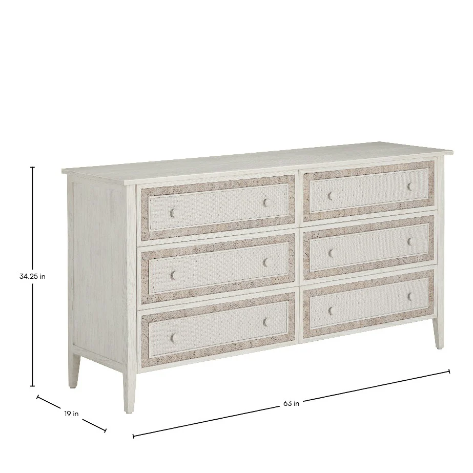 Grand Bermuda Dresser - Whitewash - Image 2