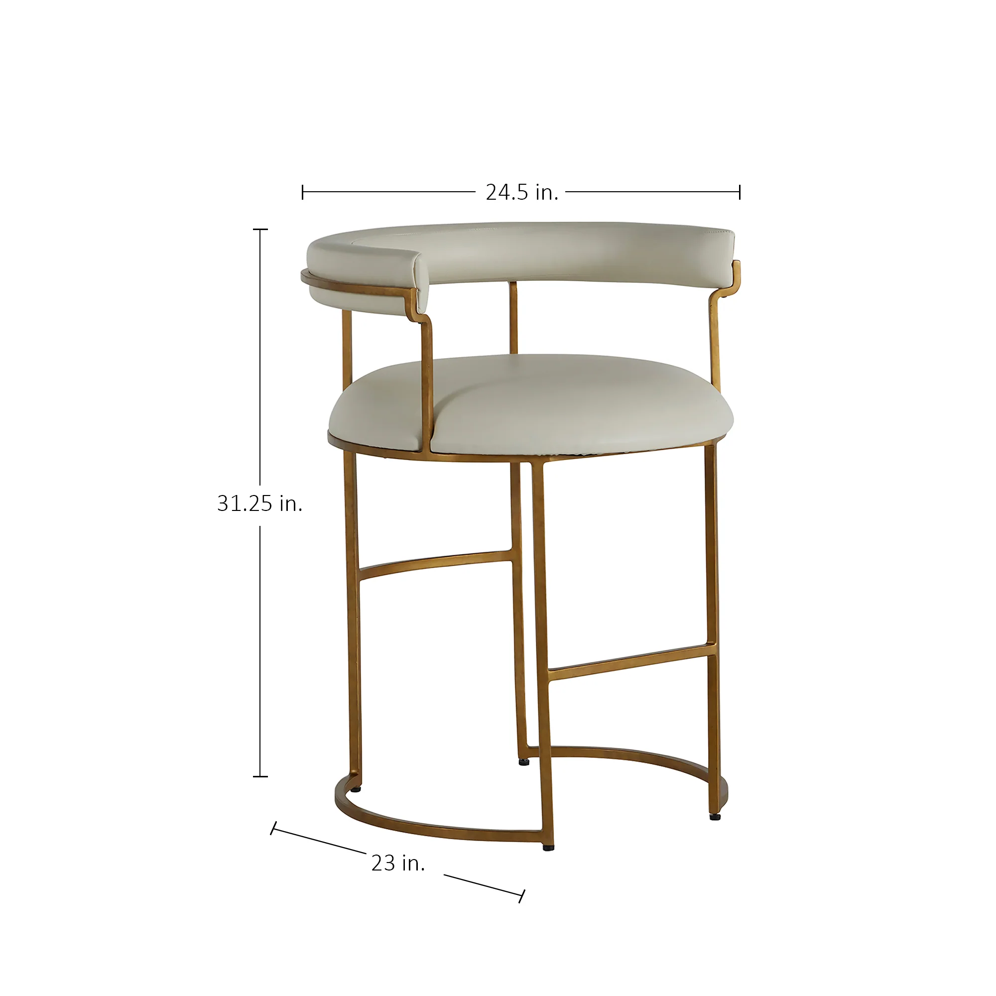 Mack 23.5" Counter Height Stool - White - Image 2