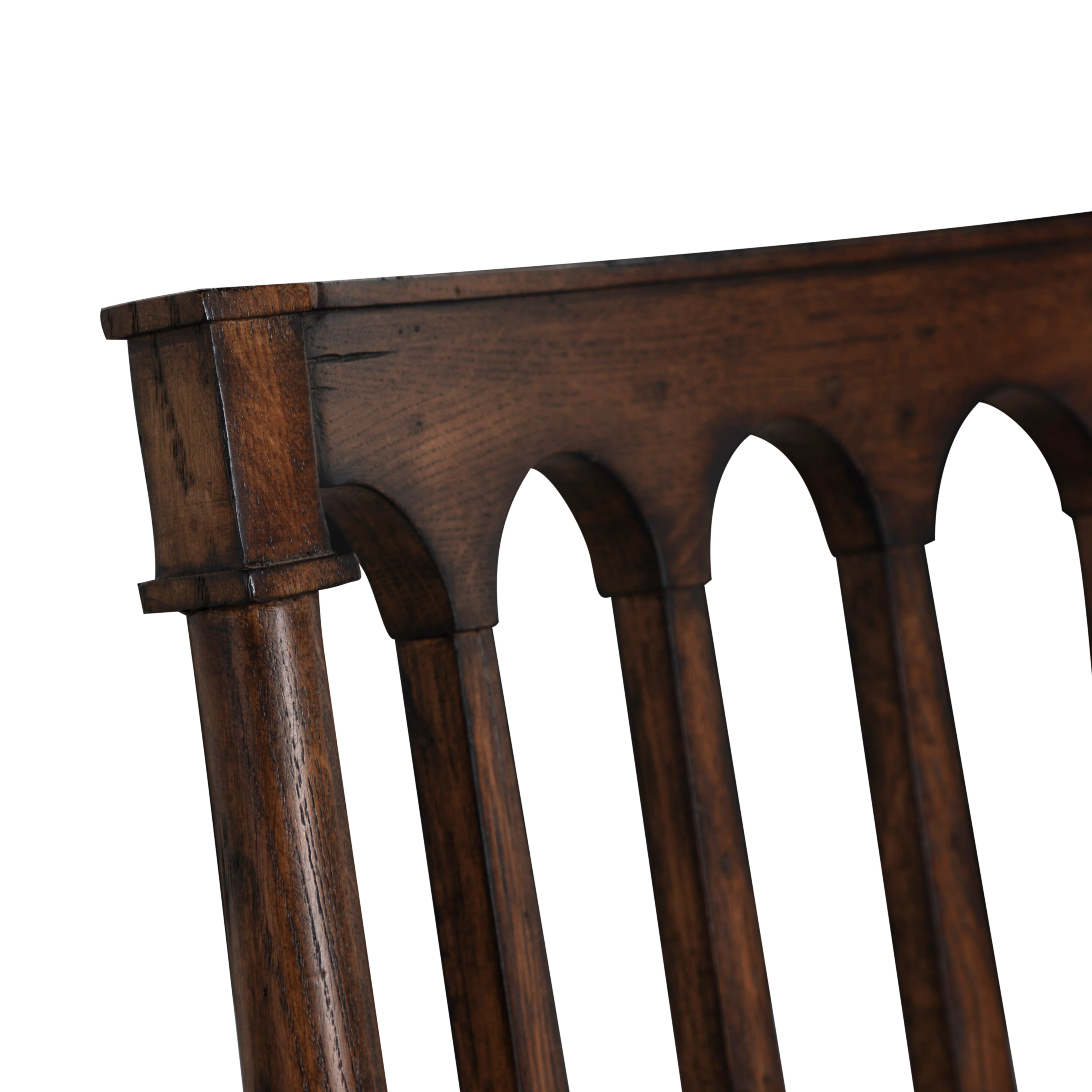 Mathis Dining Side Chair - Rustic Antique Oak - Image 6