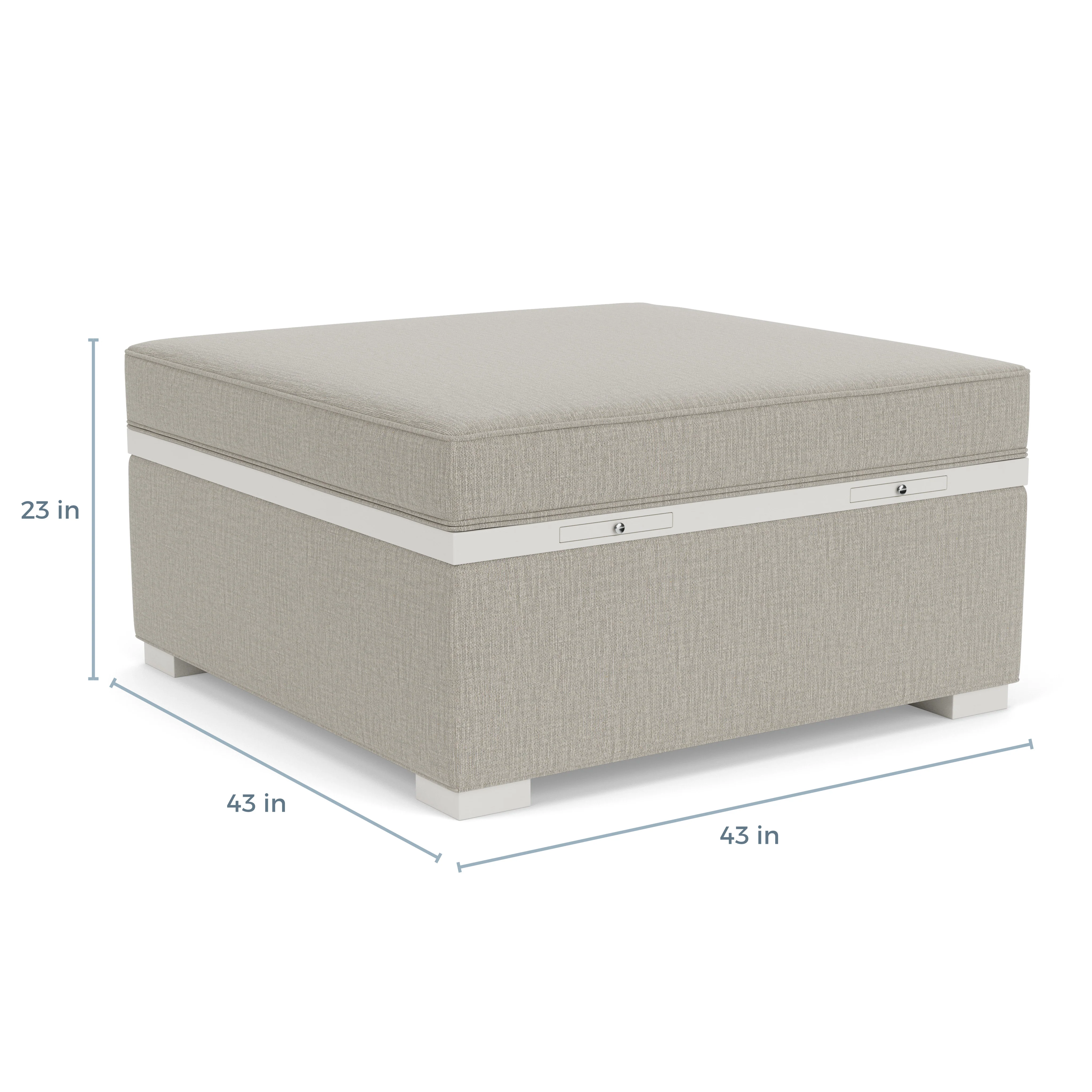 Patche 43" Square Ottoman - Image 2